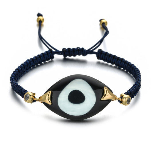 Pulsera Tejida a Mano con Ojo de Demonio Turco en Resina - Image 24