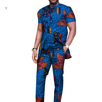 Conjunto Africano de Algodón para Hombre: Camisa Manga Larga y Pantalón - Image 5