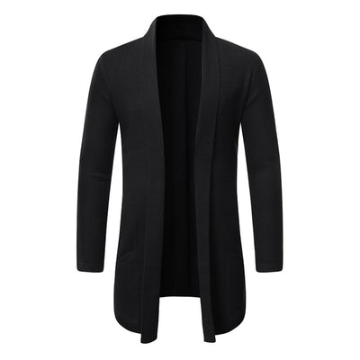 Cardigan Suéter Tejido Tipo Trench Coat para Otoño - Image 2