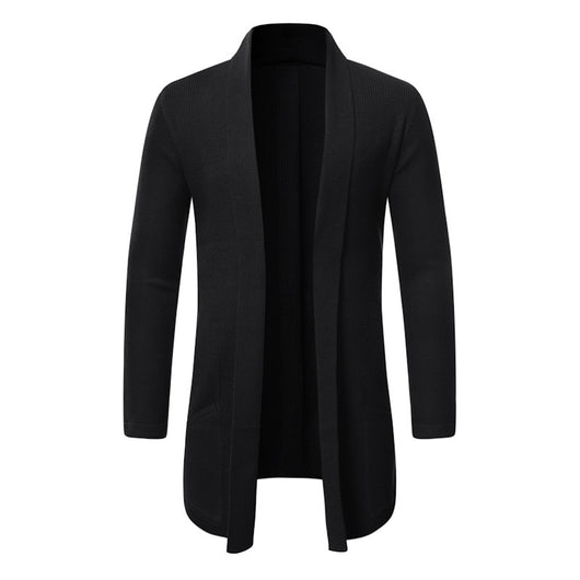 Cardigan Suéter Tejido Tipo Trench Coat para Otoño - Image 2