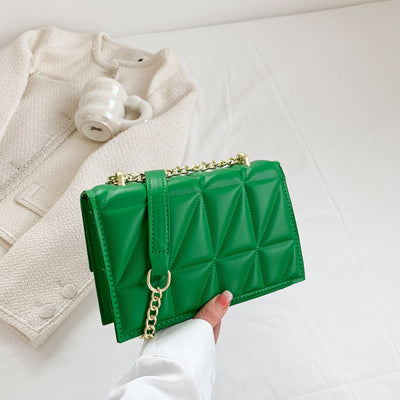 Bolso Bandolera Cuadrado con Cadena - Cartera de Moda Compacta - Image 12