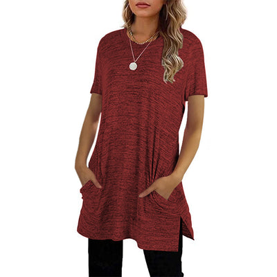 Camiseta Larga Cuello Redondo Manga Corta - Image 10