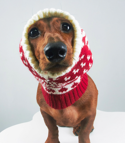 Gorro Elástico de Lana Tejida con Diseño Gatito y Cachorro - Image 5