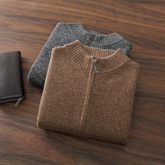 Abrigo de Cuello Alto en Cashmere para Hombre - Otoño e Invierno - Image 4