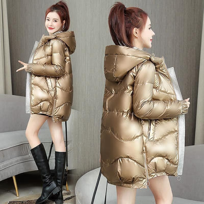 Abrigo de Algodón Suelto para Mujer - Diseño Moderno Invierno - Image 10