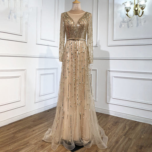 Vestido de Noche de Lujo con Cuentas para Banquete y Eventos - Image 9