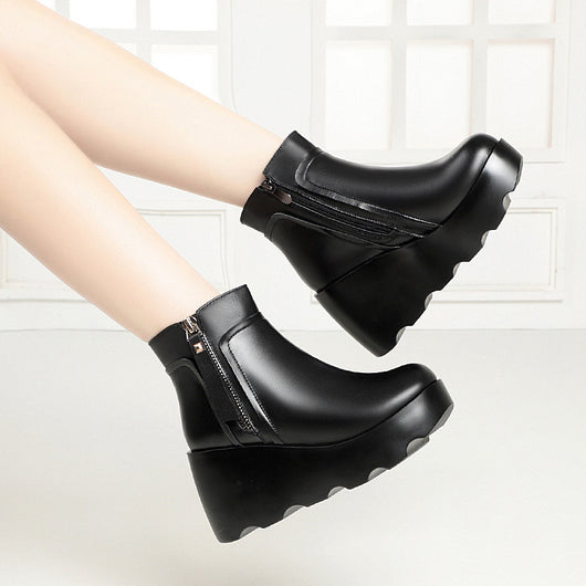 Botas de Cuña Acolchadas en Lana con Forro Polar para Mujer - Image 2