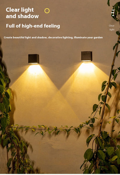 Lámpara Solar Cuadrada para Pared - Luz Ambiental Exterior - Image 10