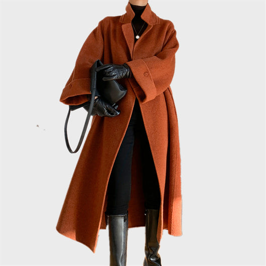 Abrigo Largo de Alpaca Doble Faz con Mangas Convertibles y Cintura Ajustable - Image 21