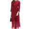 Falda Larga Elegante con Malla Bordada Transparente