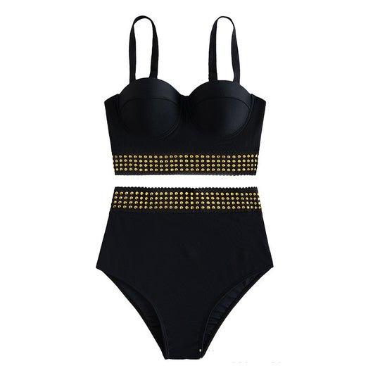 Bikini Realce con Aro Negro de Cintura Alta - Image 4