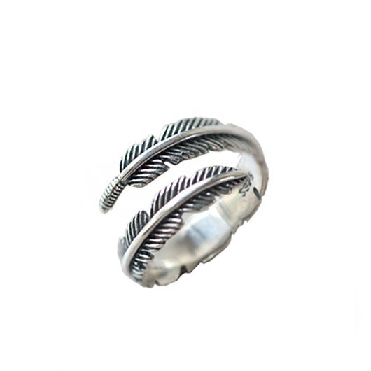 Anillo de Plata 925 Diseño Pluma Estilo Retro Romano - Image 8
