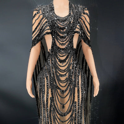 Vestido de Noche Elegante con Lentejuelas Brillantes - Image 5
