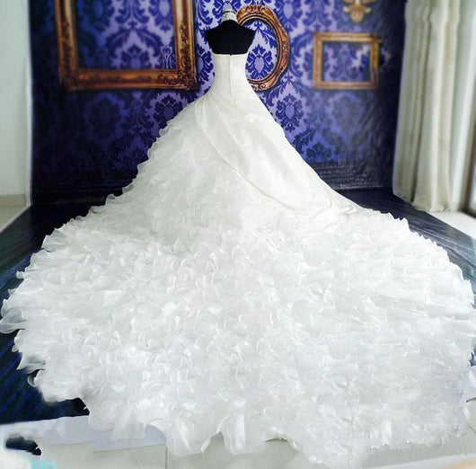 Vestido de Novia Premium al Mayor con Cola Espectacular