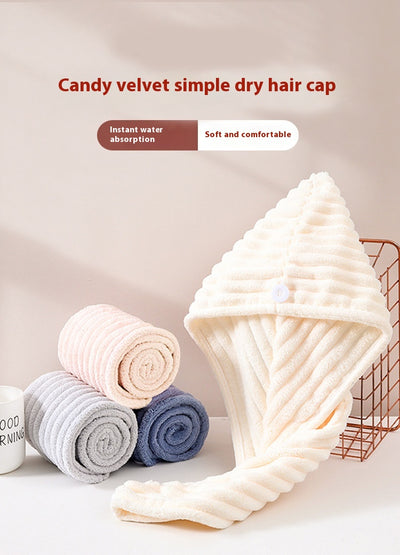 Toalla Turbante Absorbente Candy Velvet para Secar Cabello - Image 16
