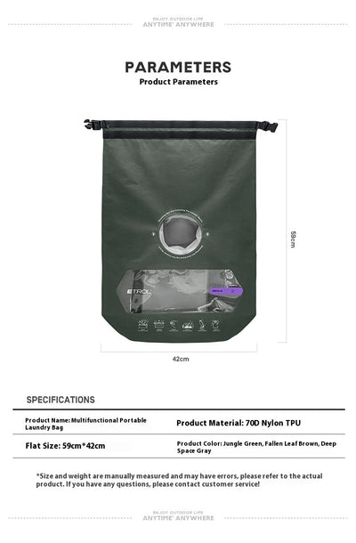 Bolsa de Lavandería Portátil Plegable para Viajes - Image 9