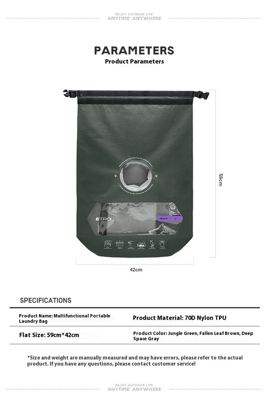 Bolsa de Lavandería Portátil Plegable para Viajes - Image 9
