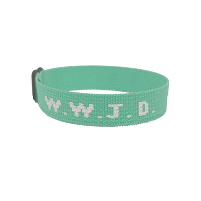 Pulsera Ajustable con Cinta Jacquard Estampada WWJD Unisex - Image 18