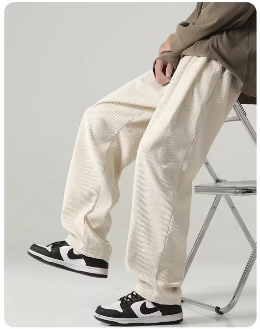 Pantalones de Pana Rectos Anchos con Forro Polar - Pantalones Casuales Cómodos - Image 12