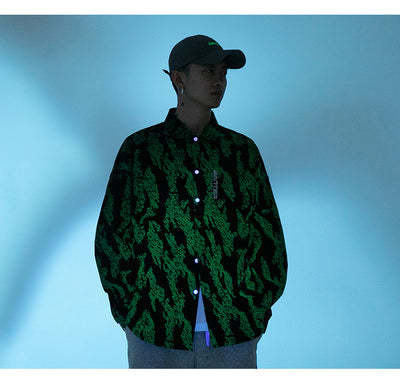 Camisa Manga Larga Estampado Luminoso Tide Brand - Jacket Versátil para Hombre - Image 11
