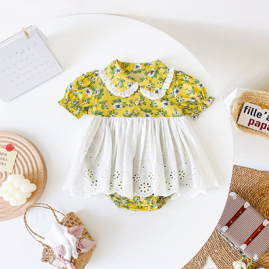 Enterizo Floral para Bebé Estilo Coreano - Diseño Personalidad Fashion - Image 9