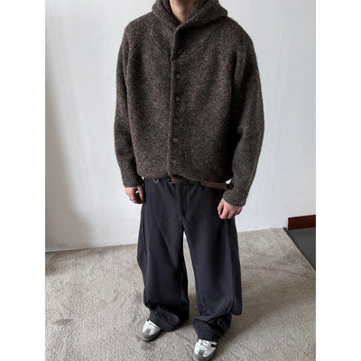 Cardigan Retro Japonés con Capucha y Botones para Hombre - Otoño Invierno - Image 3
