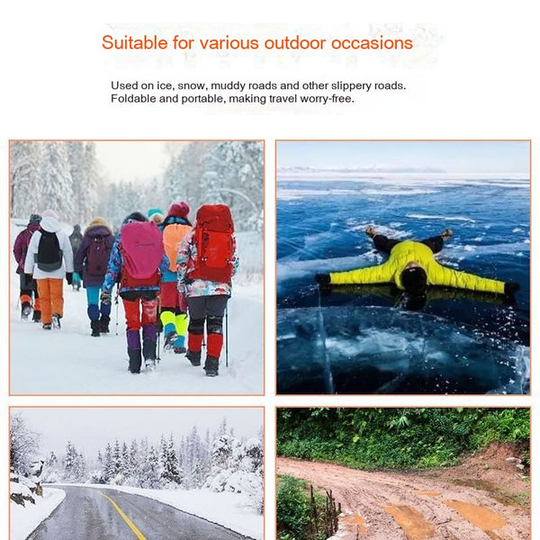 Crampones de 8 Puntas Antideslizantes para Escalada en Hielo y Nieve