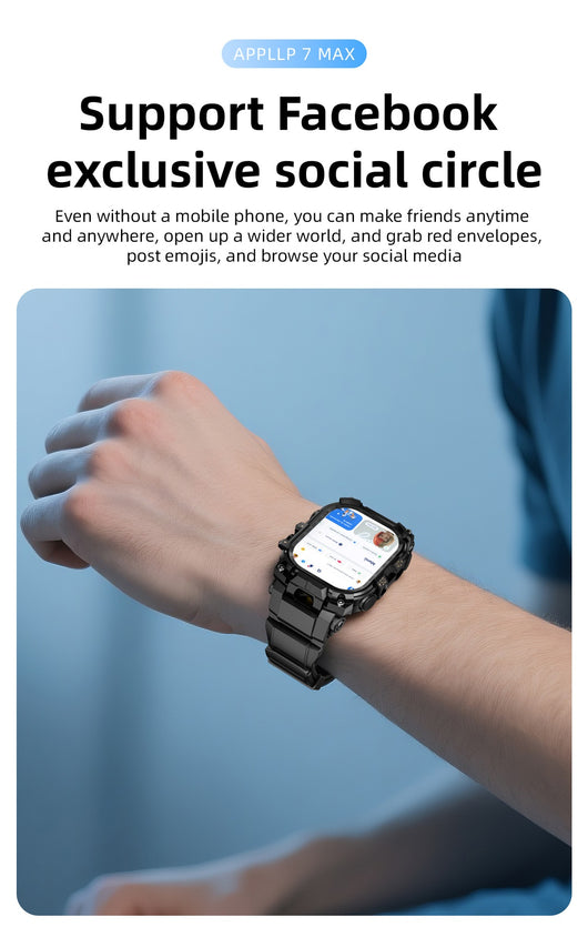 Reloj Inteligente APPLLP 7 MAX con Pantalla Amplia, WiFi y Cámara Extraíble - Image 8
