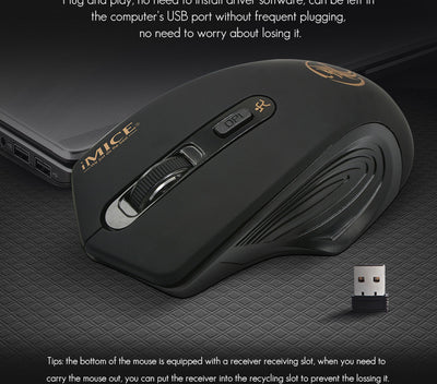 Ratón Inalámbrico Silencioso 2.4G con 4 Botones para Oficina y Gaming - Image 5