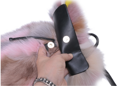 Mochila Casual de Piel con Pelaje de Zorro Auténtico - Image 11