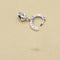 S925 Sterling Plateado Fashion Earrings Skull Ring One With Earplugs 925 Plateado