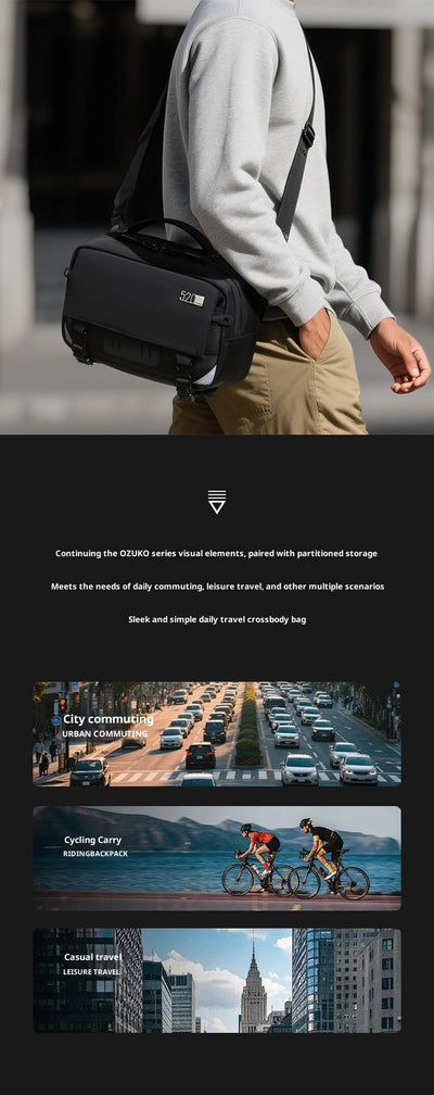 Bolsa Crossbody Impermeable de Gran Capacidad para Hombre - Image 17