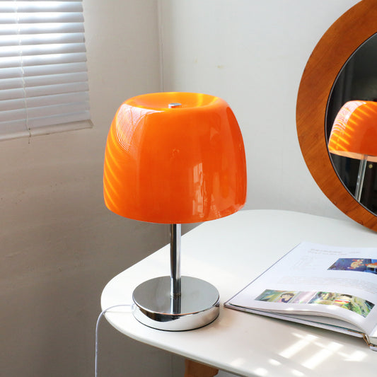Lámpara de Mesa Retro con Hierro Forjado y Cristal - Image 2