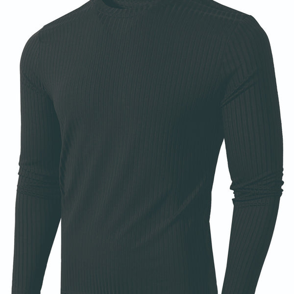 Camiseta de Manga Larga Rayada con Elasticidad y Transpirabilidad para Hombre