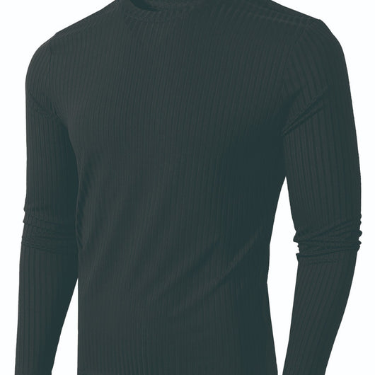 Camiseta de Manga Larga Rayada con Elasticidad y Transpirabilidad para Hombre