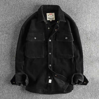 Camisa de Pana Gruesa Lavada con Manga Larga para Invierno - Image 23