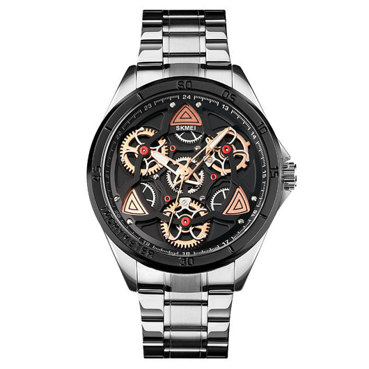 Reloj Mecánico de Pulsera de Acero con Engranajes Visibles - Image 2