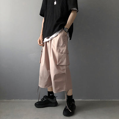 Pantalones Cortos Overol Hombre Verano Estilo Coreano
