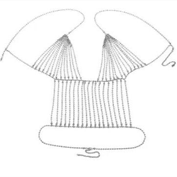 Traje de Cadena Corporal con Pedrería y Borlas Largas para Danza del Vientre y Fiesta - Image 7