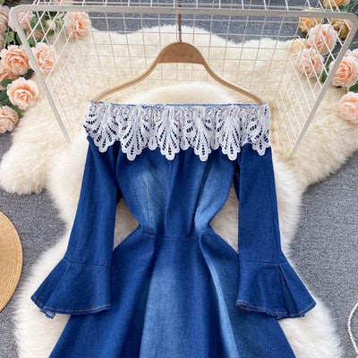 Vestido Denim Asimétrico con Costura Decorativa - Image 5