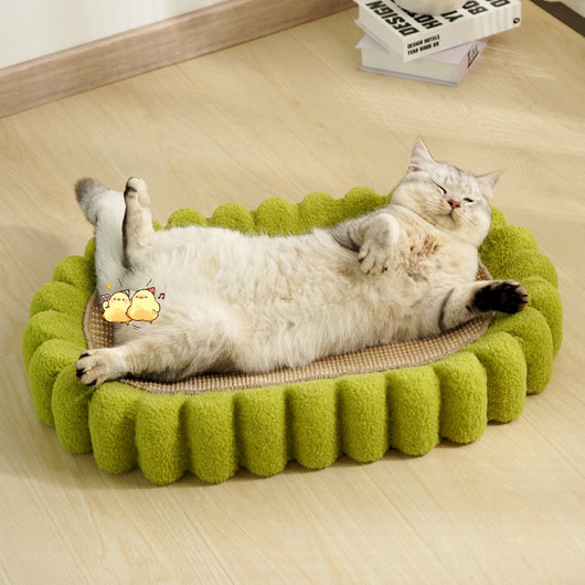 Rascador Ovalado para Gatos con Cuenco - Protector de Muebles y Nido Acogedor - Image 8