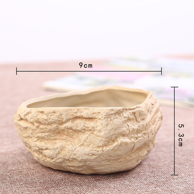 Maceta de Cerámica Artesanal para Suculentas - Diseño Piedra Mini - Image 8