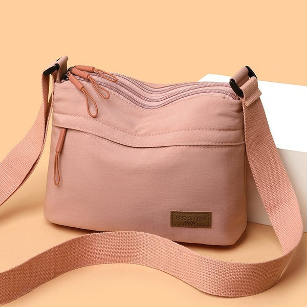 Bolso Mensajero Impermeable Multifuncional de Nylon para Mujer