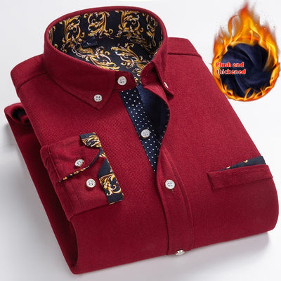 Camisa Térmica de Pana con Forro Polar para Hombre - Abrigo Invernal - Image 6