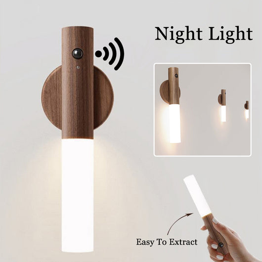 Luz LED Nocturna Inalámbrica con Sensor de Movimiento PIR para Pasillos y Porches