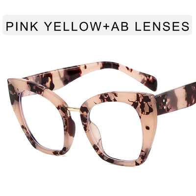 Gafas Cat Eye Grandes con Filtro Azul y Espejo Plano - Image 8