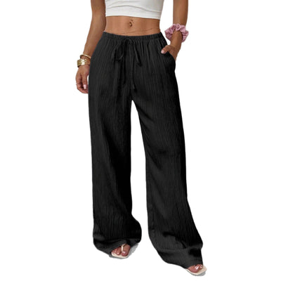 Pantalones Casuales para Mujer con Cintura Ajustable y Detalles de Cordones - Image 5