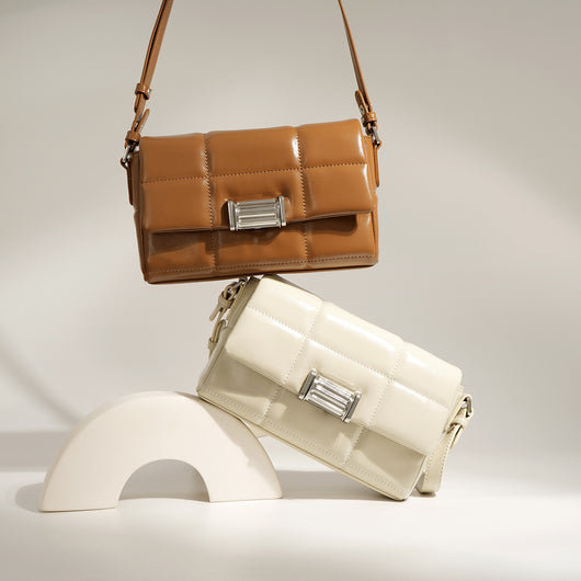 Bolso Cuadrado Pequeño de Cuero Suave para Mujer