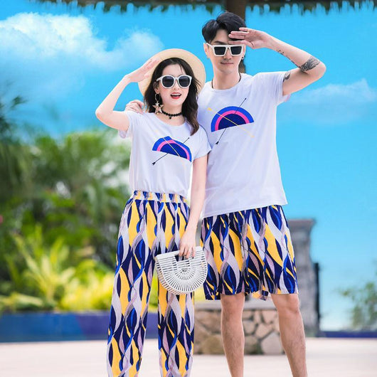 Ropa de Playa Familiar Manga Corta - Conjuntos a Juego para Padres e Hijos - Image 3