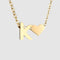 Simple Heart-shaped Letter Pendant Women's Dorado-plated Necklace Clavicle Chain Dorado K